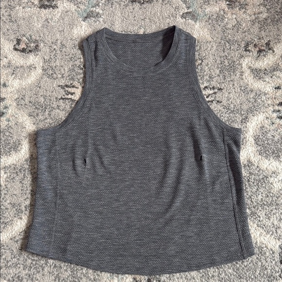 Lululemon gray textured tank top - Picture 1 of 9